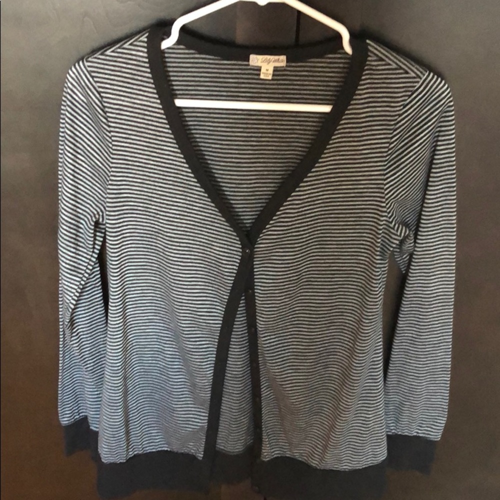 Striped cardigan.